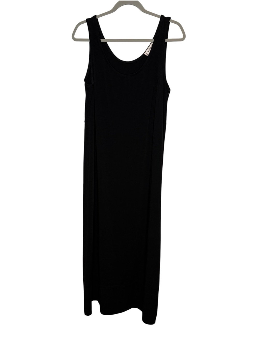 Lifestyle Elements by Sonia G Black Maxi Dress Button Slit Size Small